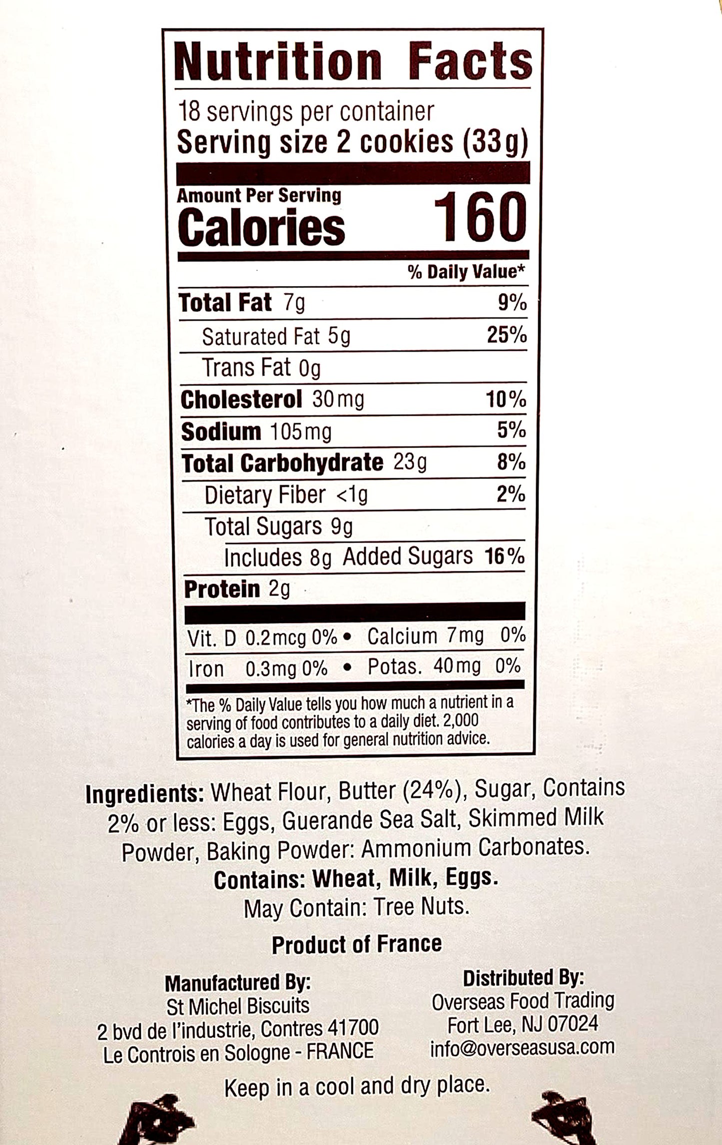 NANQUAN La Grande Galette French Butter Cookies - 4 Pack, 1.3 Pound