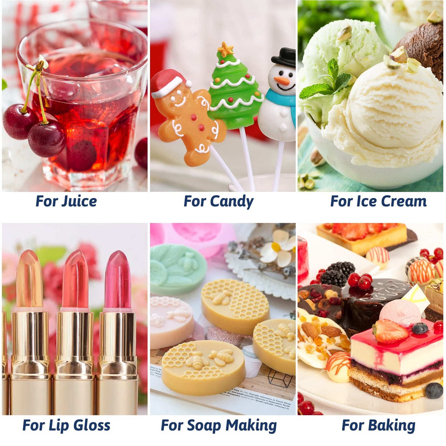 Food Flavoring Oil - 12 Liquid Lip Gloss Flavoring Oil, Concentrated Candy Flavoring, Flavor Oil For Baking, Cooking, Slime Maki