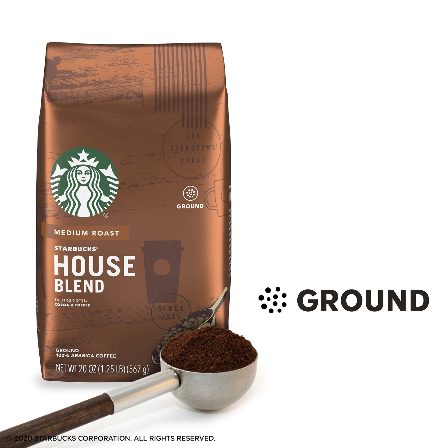 Starbucks Medium Roast Ground Coffee - House Blend - 100% Arabica - 1 bag (20 oz.)