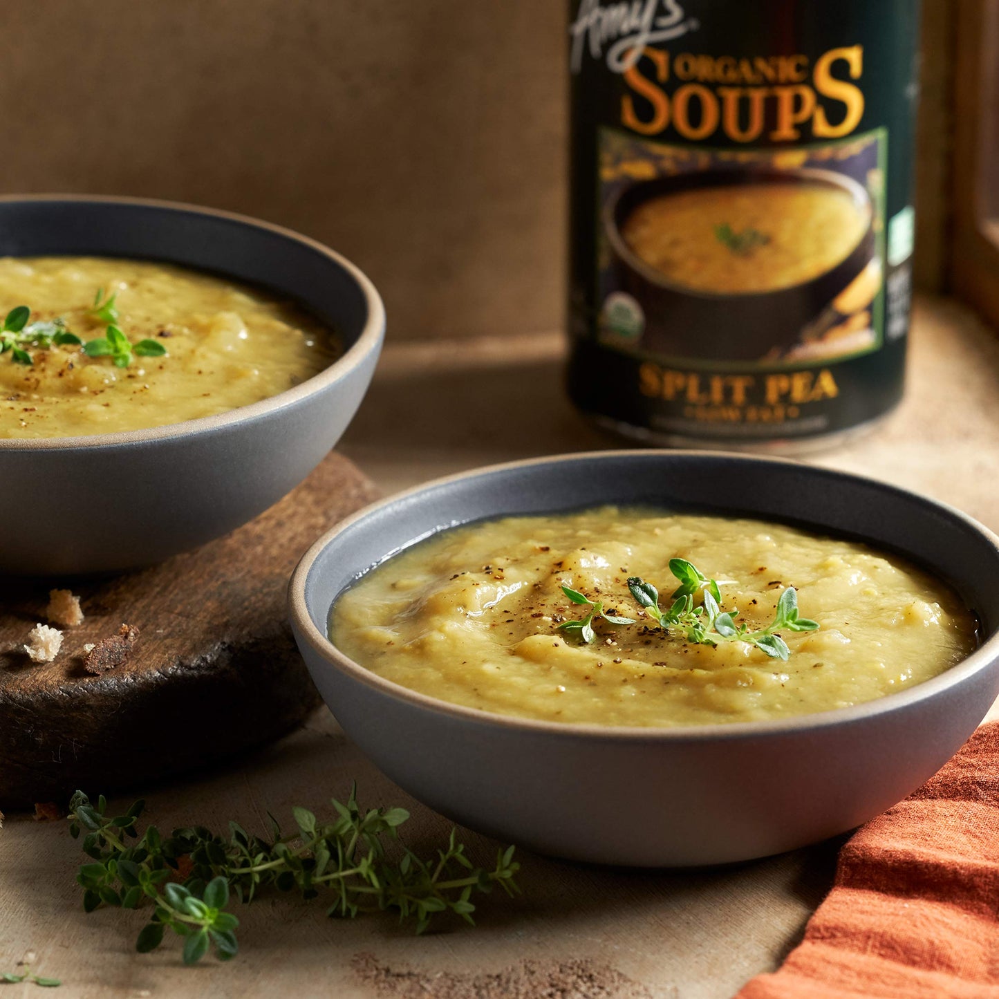 Amy'S Soup, Vegan Split Pea Soup, Light In Sodium, Gluten Free, Made With Organic Vegetables, Canned Soup, 14.1 Oz (12 Pack)