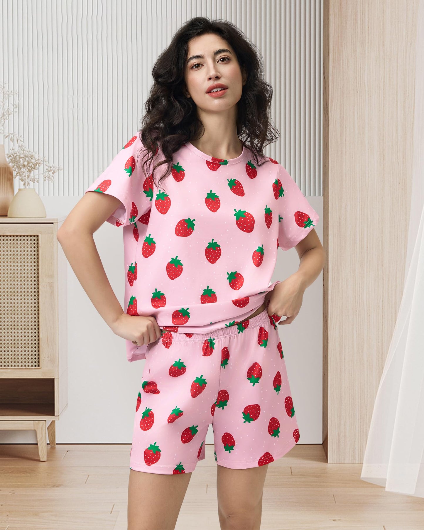 Xpudac Matching Dog And Owner Clothes Womens Pajama Set Loungewear Short Sleeve Tee And Shorts, Owner And Pet Pajamas Are Sold S