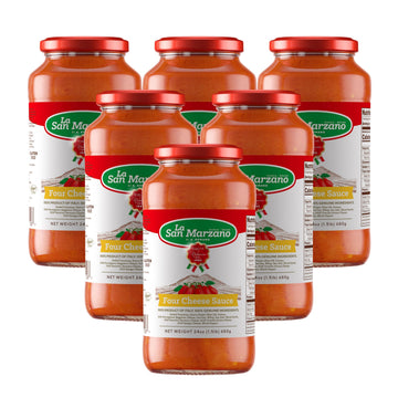 La San Marzano Four Cheese Pasta Sauce, 24 oz, All Natural, Gluten Free, Non-GMO