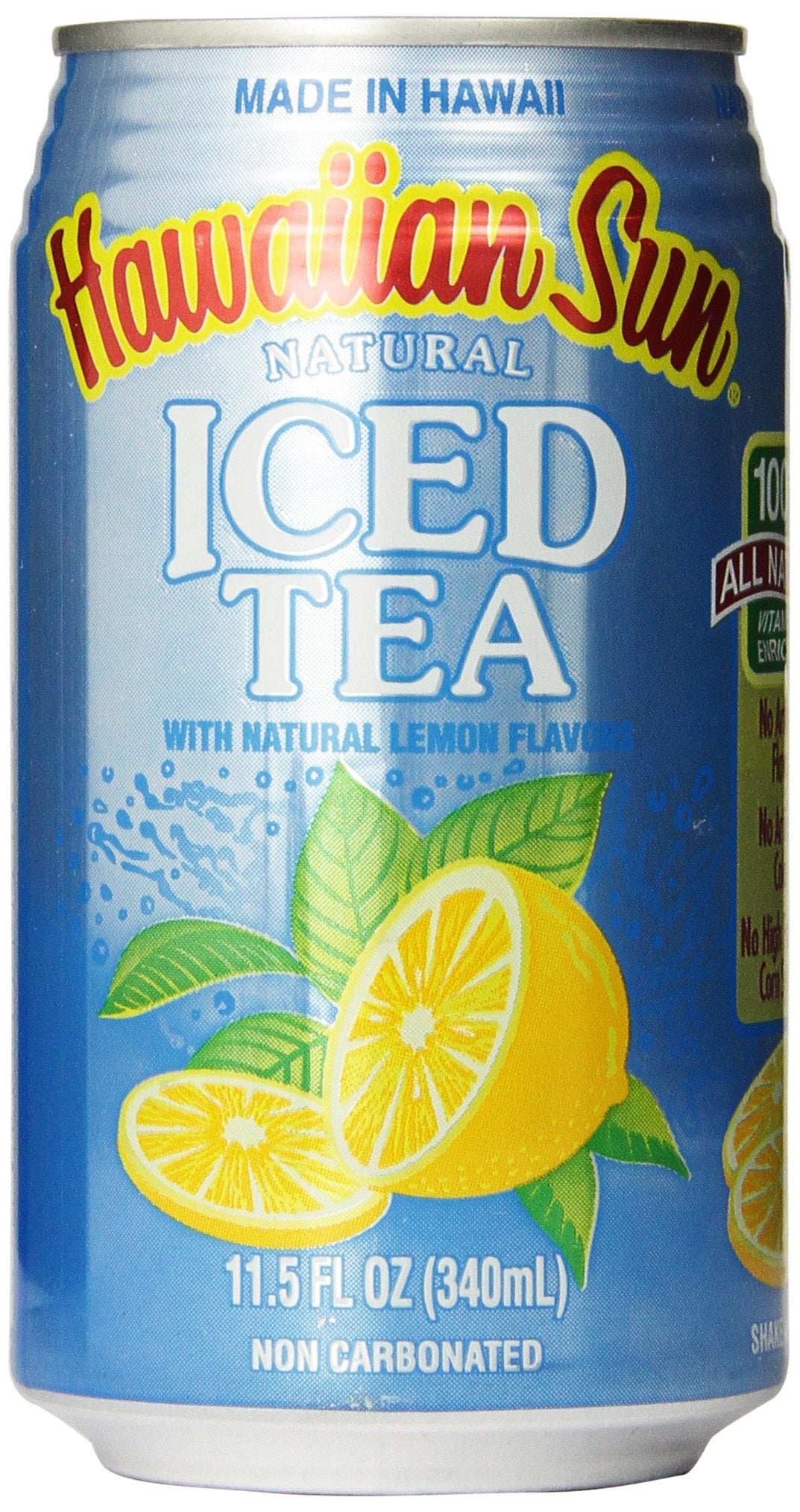 Hawaiian Sun Iced Tea, Lemon, 11.5-Ounce (Pack of 24)