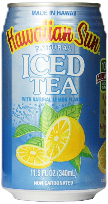 Hawaiian Sun Iced Tea, Lemon, 11.5-Ounce (Pack of 24)