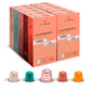 BREWBLACK BrewBlack Variety Pack Coffee Capsules - 100 Aluminum Pods, Medium & Dark Roast, Compatible with Nespresso Original, 10 Count
