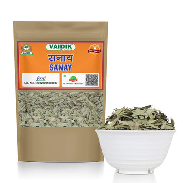 Vaidik Organic & Natural Whole/Raw Senna/Sanay Leaves - (200 Grams)
