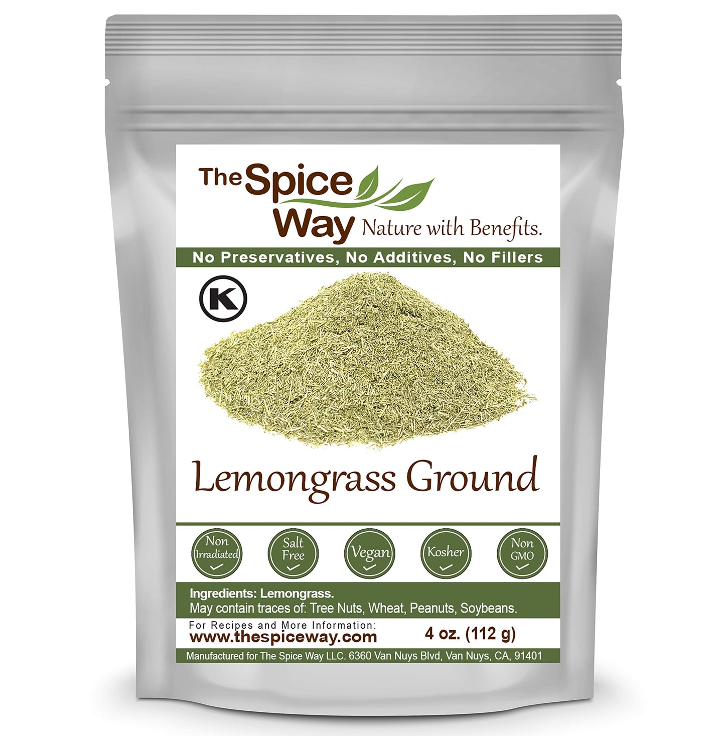 The Spice Way Lemongrass Powder - (4 Oz) Freshly Ground Dried Herb. Used For Cooking And Tea.