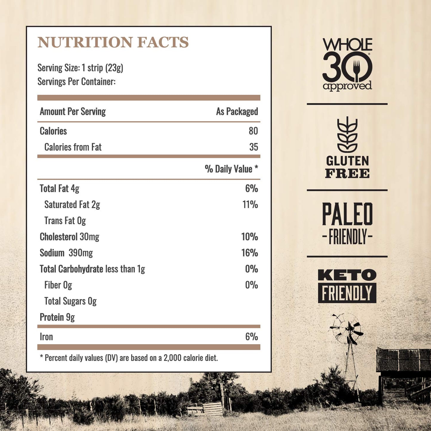 Epic Snack Strips, Venison Beef, Keto & Paleo Friendly, 0.8 oz, Pack of 10