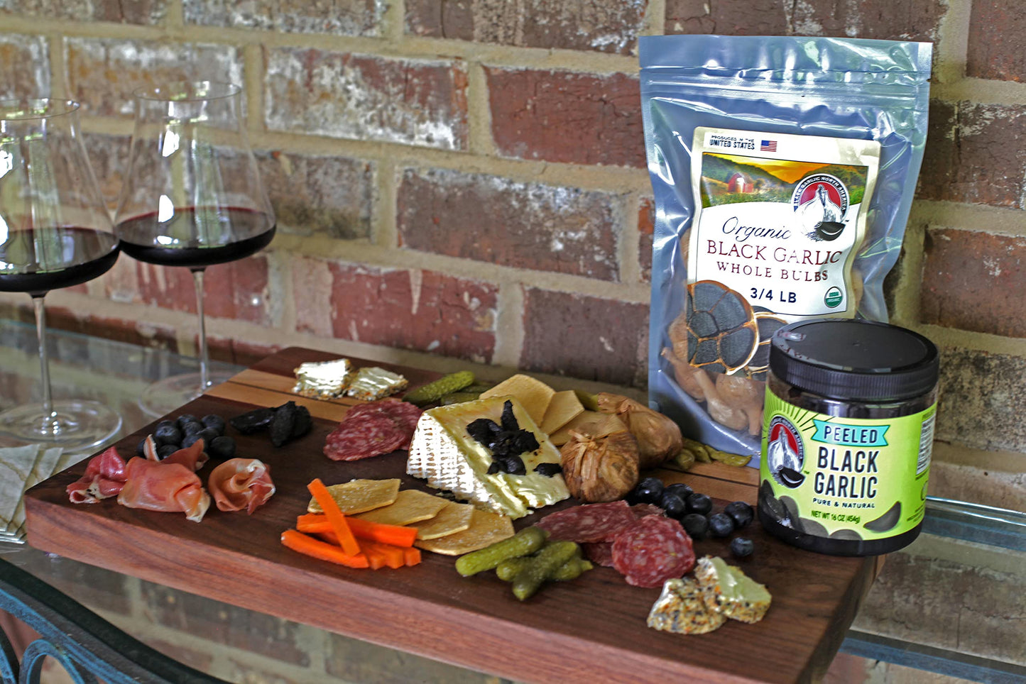 Black Garlic ''Organic American'' Whole Bulbs (2 Per Package) .Aged And Fermented 120 Days (Sold As A 2 Pak-4 Bulbs Total)