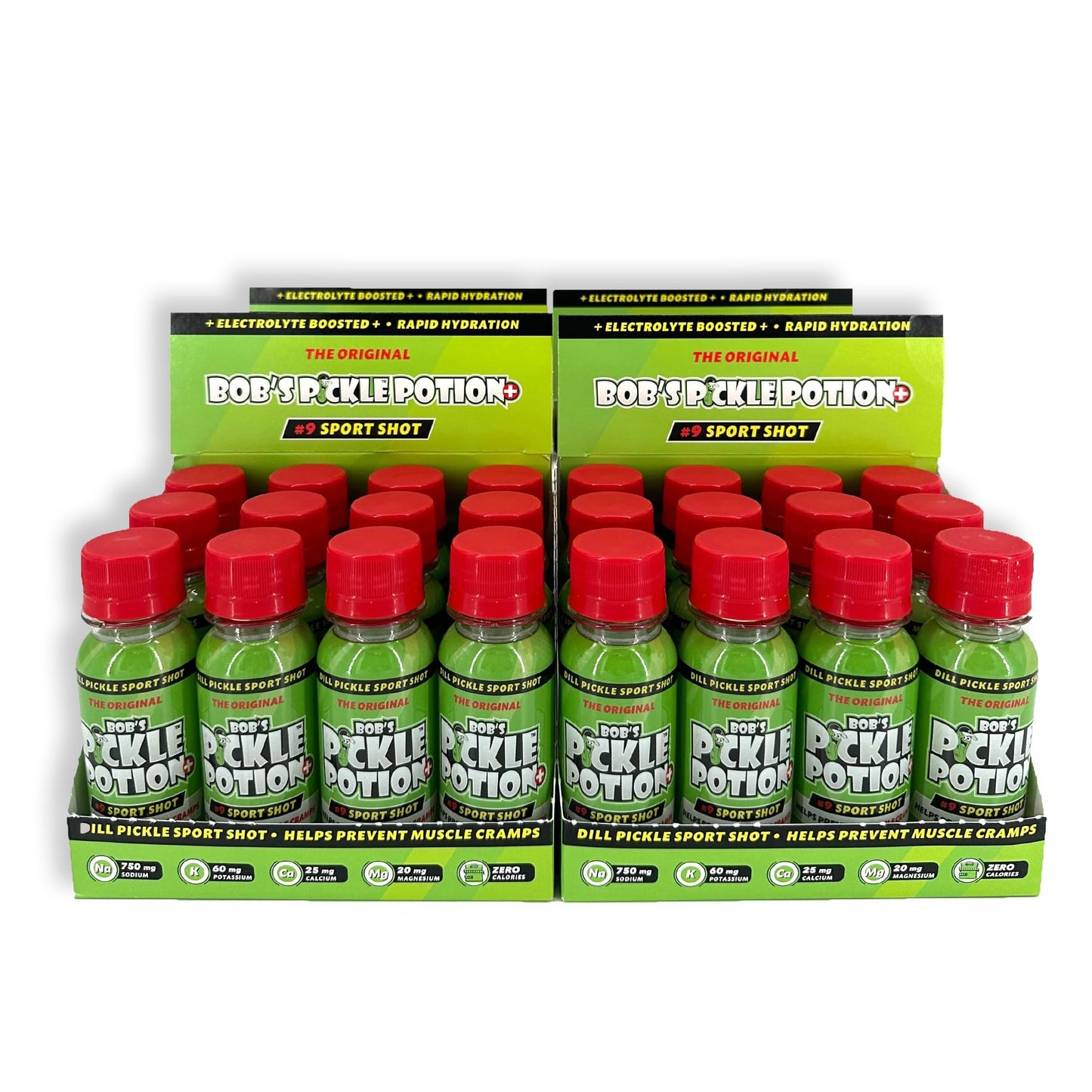 Bobs Pickle Potion Plus #9 Sport Shot - Dill Pickle Juice Shots, Pack of 48, 3 Oz per Shot