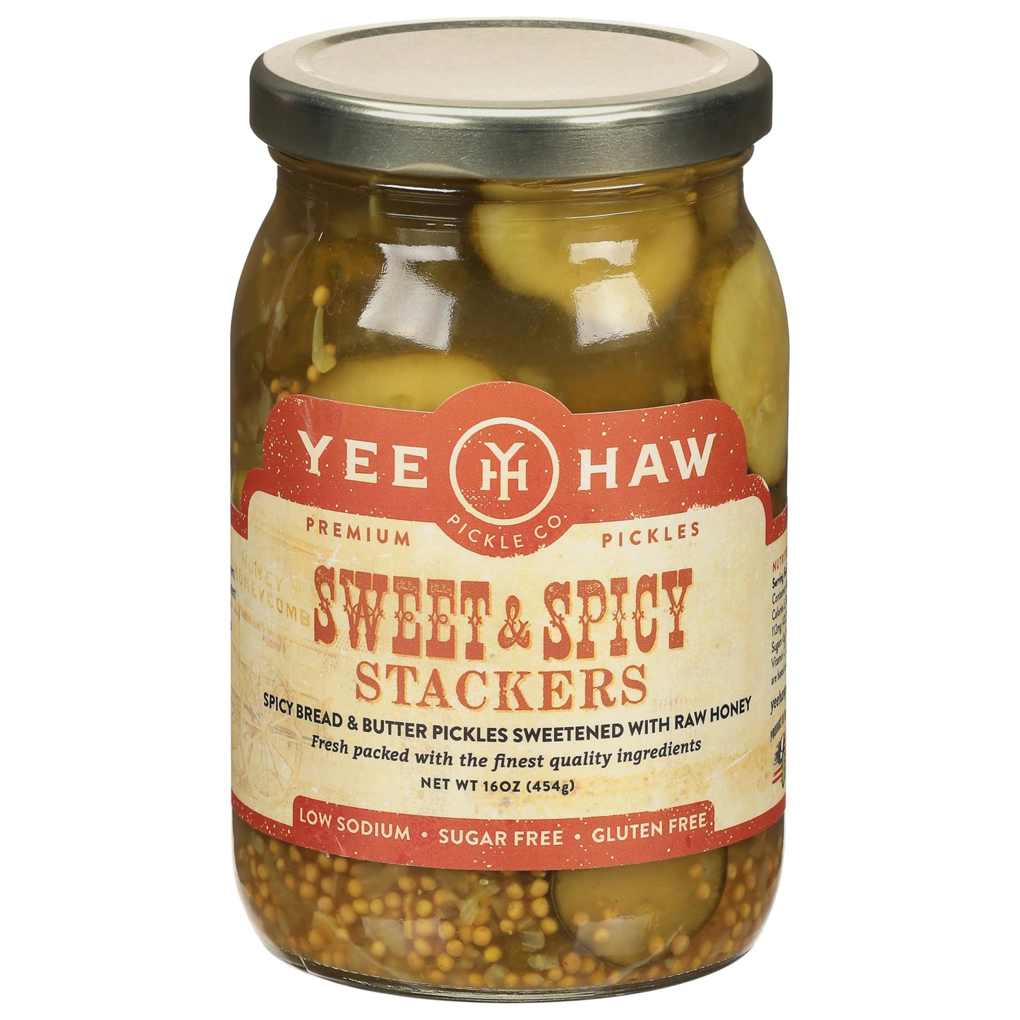 Y.ee Haw Sweet & Spicy Pickle Stackers 16OZ Pack of 6