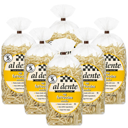 Al Dente Egg Fettuccine - All-Natural, Hand-Crafted Egg Pasta. Delicious And Versatile - Traditional Pasta Noodles Made With Cag