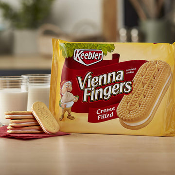 Keebler Cookies, Vienna Fingers Sandwich Cookies, Creme Filled, 14.2 oz Tray