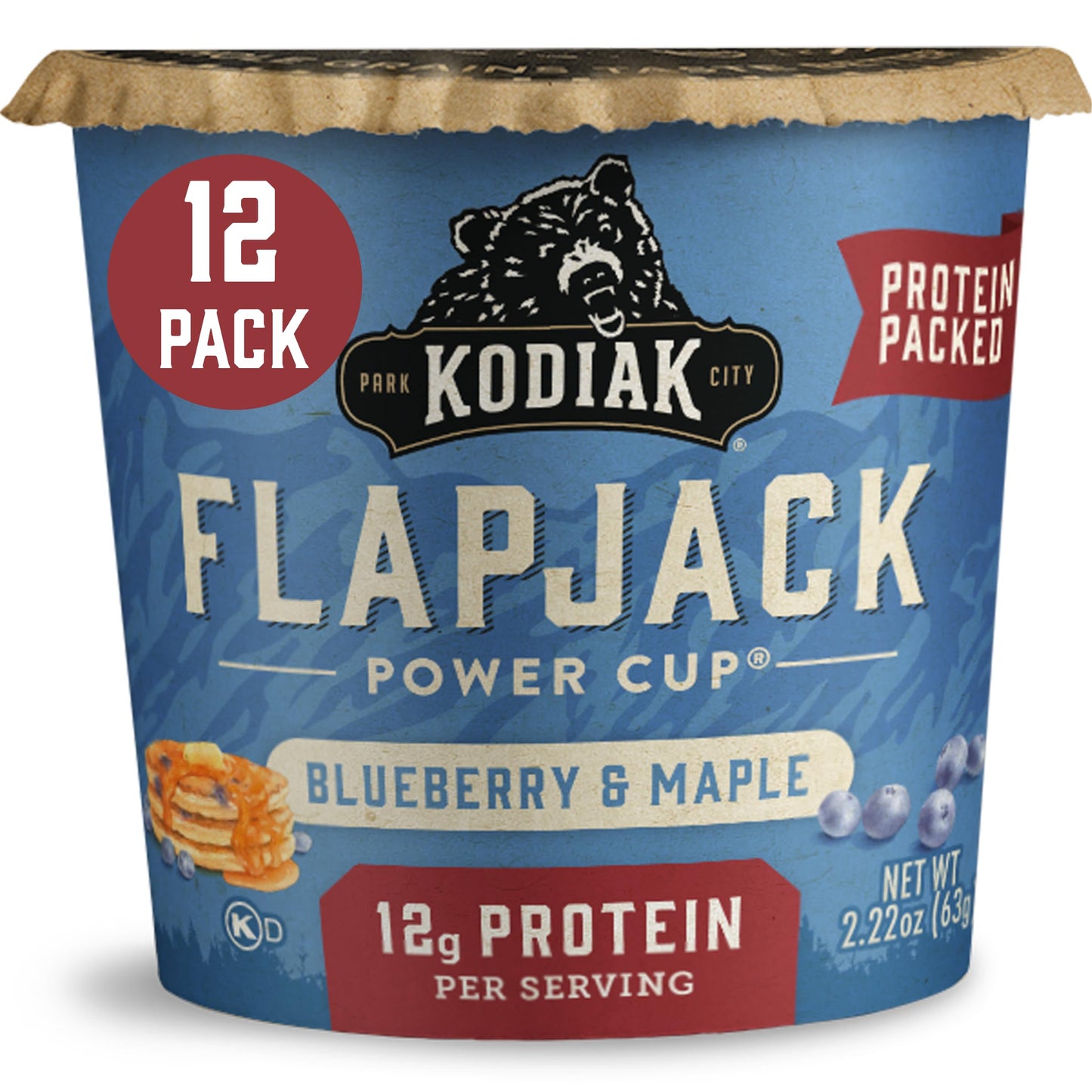 Kodiak Cakes Pancake On the Go, Blueberry & Maple, 2.16 Ounce, Pack of 12, Model 10705599011945