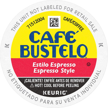 Cafe Bustelo K-Cup Packs, Espresso Style. Pack Of 12 Pods