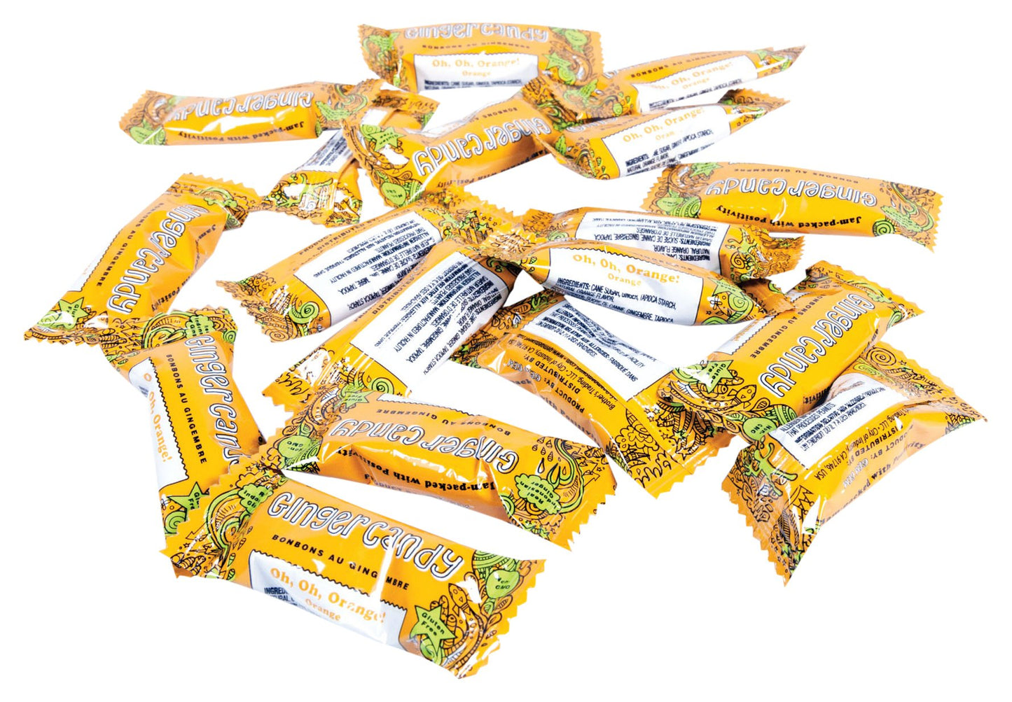 Gem Gem Chewy Ginger Candy, Orange, 4.4 lb.