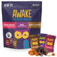 AWAKE - Caffeinated Chocolate Bites - Dark Chocolate Variety Pack (3 Flavors)  50 Bites - Dark  Salted Almond  & Salted Caramel - 50mg Caffeine - Coffee Alternative - Fairtrade  Gluten Free - 0.48oz
