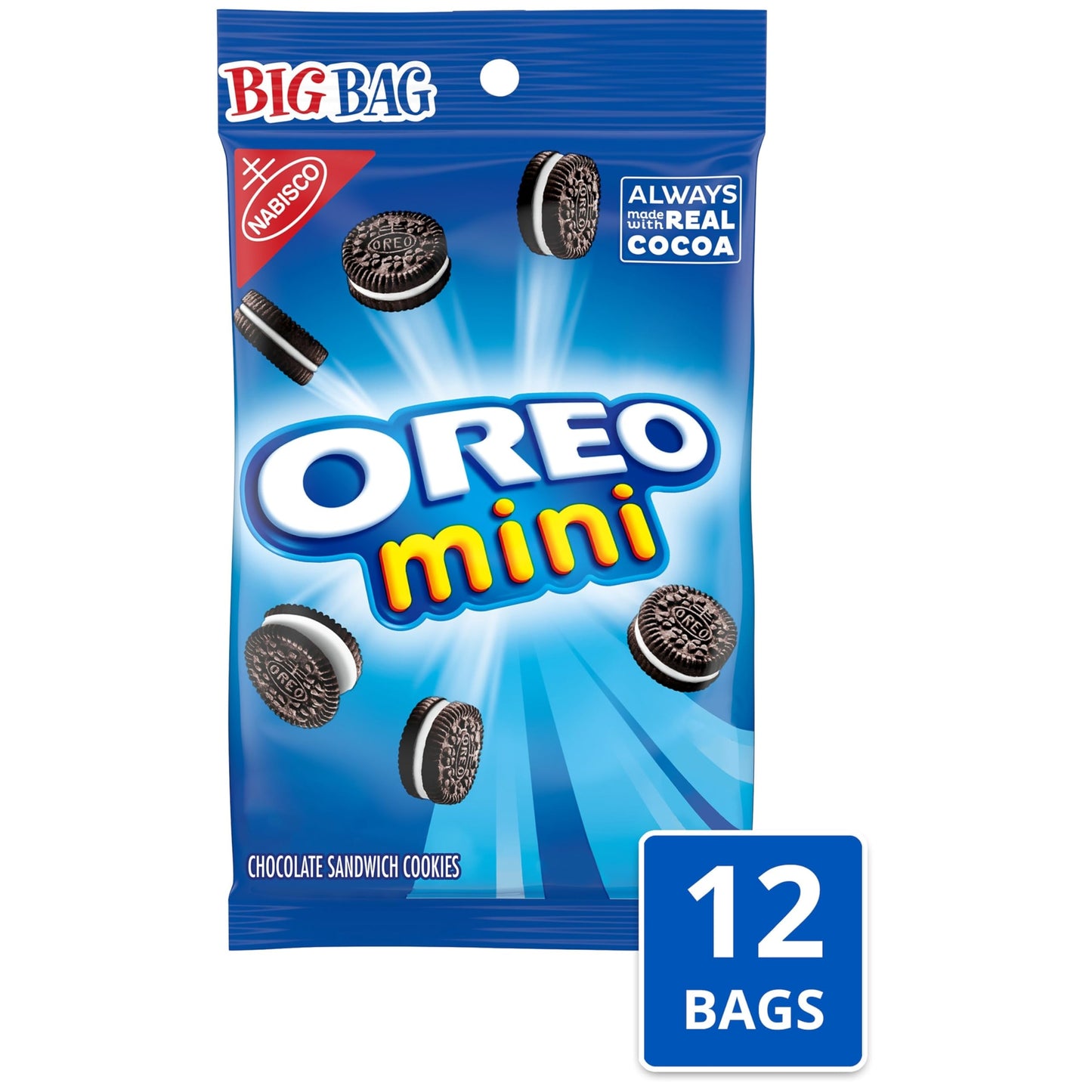 Oreo Mini Chocolate Sandwich Cookies, Big Bag, 12 -3 Oz Packs