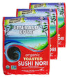 Emerald Cove Organic Nori Sheets for Sushi, Onigiri, Wraps, Non-GMO, Roasted Nori, Resealable Package, Product of Korea, 10 Shee