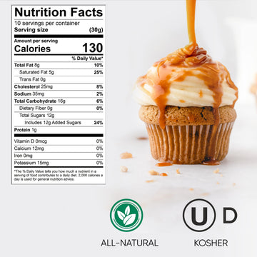 King's Cupboard Cream Caramel Sauce - The Perfect Sauce for Ice Cream, Fruit Dip, Topping Desserts, Caramel Drizzle for Coffee -