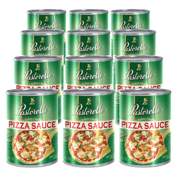 Pastorelli Pizza Sauce, Authentic Italian with Extra Virgin Olive Oil, 15 Ounce, Pack of 12