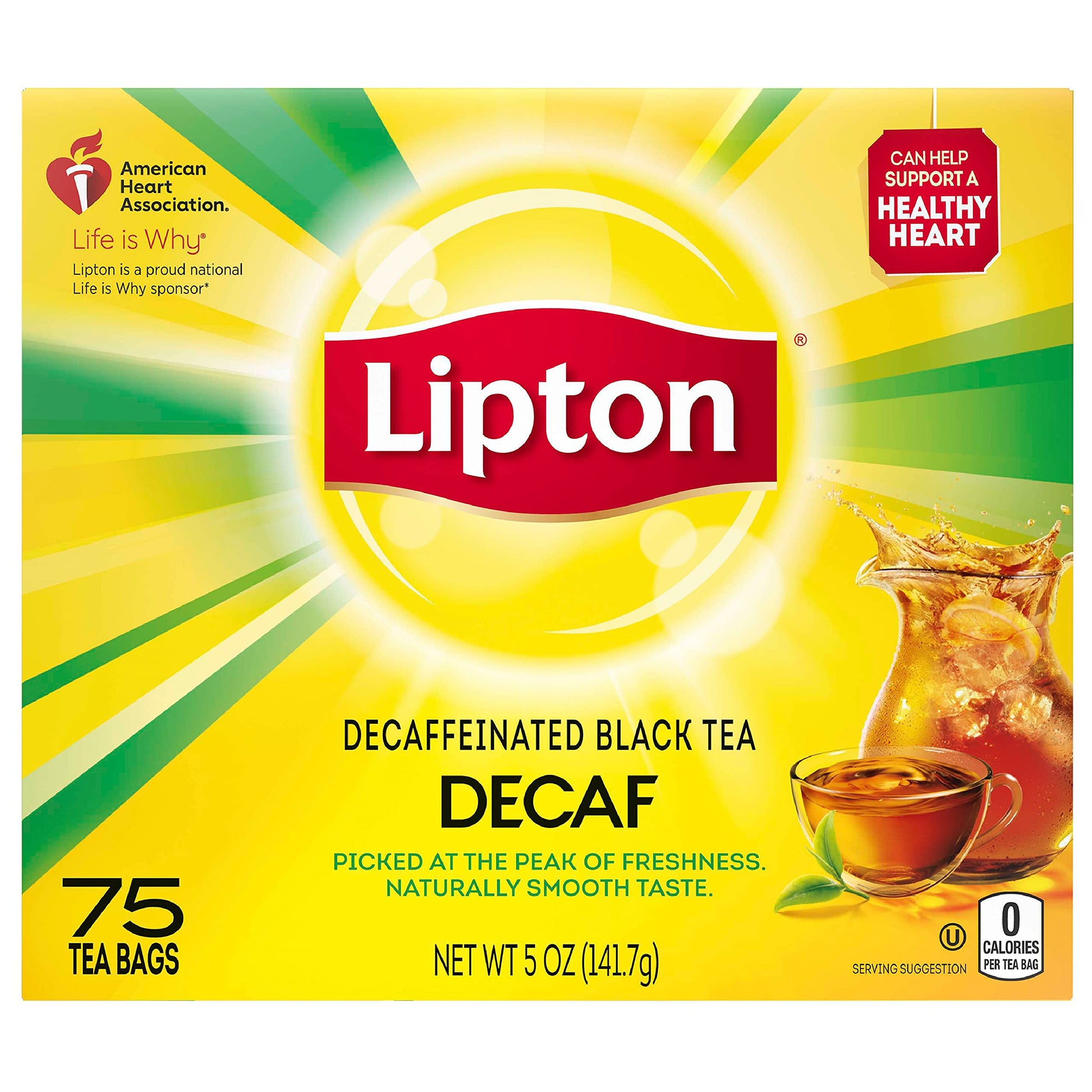 Lipton Decaffeinated Tea Bags - 75 Count Pack - 10041000002721