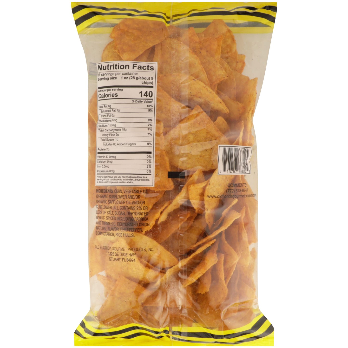 Old Florida Gourmet Products, Inc Original Tortilla Chips, 11 Oz