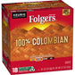 Folgers K Cups 100% Colombian Coffee for Keurig Makers  Medium Roast  72 Count