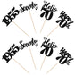 24 Pcs Black Happy 70Th Birthday Cupcake Toppers Glitter Hello 70 Cupcake Picks Seventy Since 1953 Cake Decorations For Happy 70