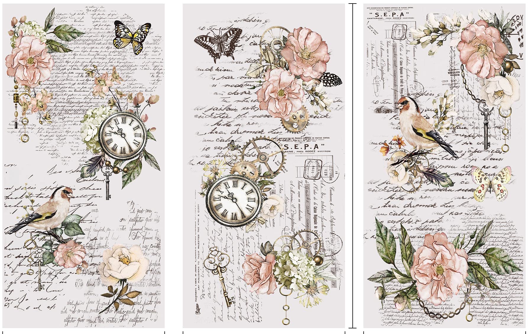 Rub On Transfers For Crafts And Furniture  3 Design Sheets 6Ax 12A  Home Decor Transfers  Furniture And Craft Decals  By Thymele