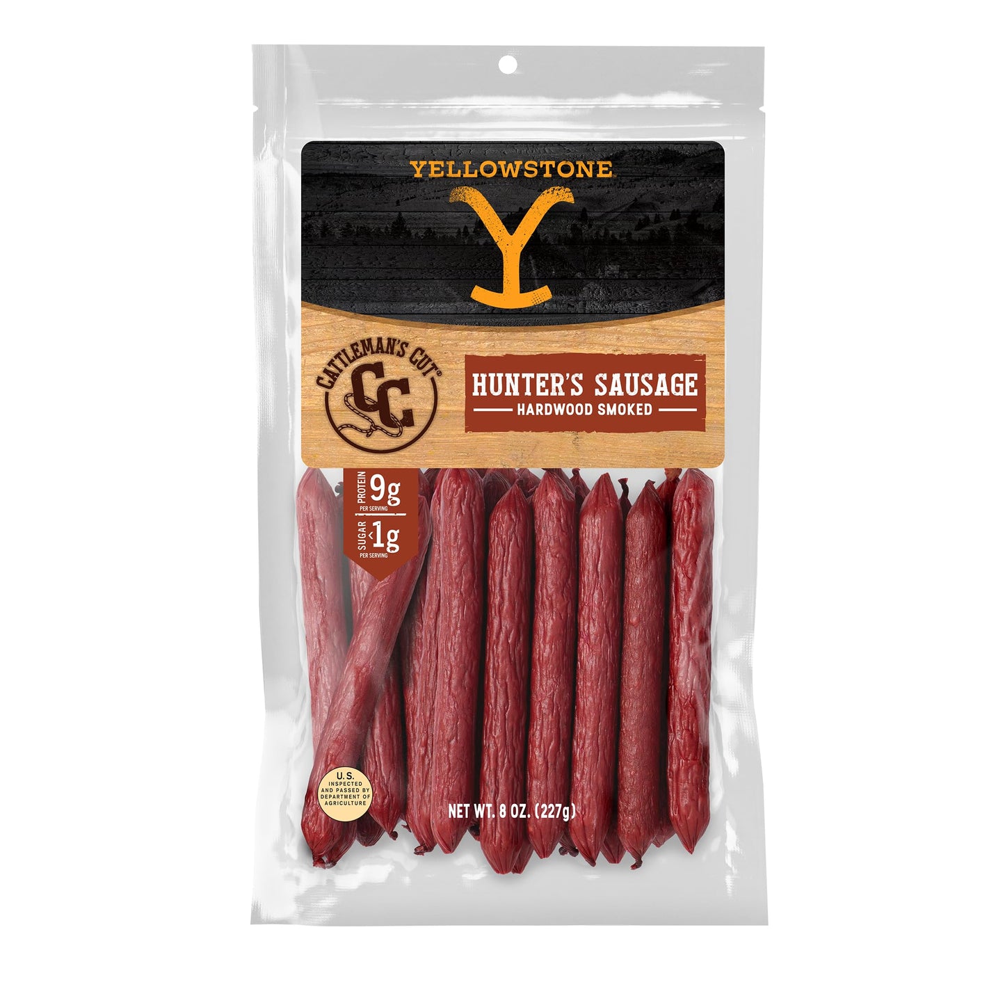CATTLEMANS CUT Hunters Sausage Sticks, 8 Ounce - Savory Snack, Perfect for On-the-Go