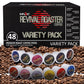 InfuSio Coffee Pods Variety Pack - 48 Count  12 Crafted Medium & Dark Roast Blends and Artisan-Inspired Flavors Like spirit-inspired flavor Pecan & Butter Toffee  Revival Roaster Collection  Compatible with Keurig 2.0 malt-inspired