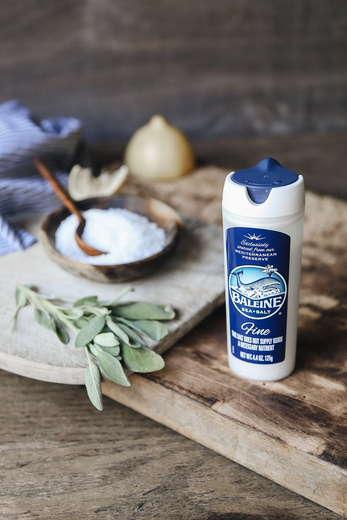 La Baleine Fine Sea Salt Shaker, 4.4 Oz