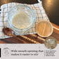 Touchet Heritage Sourdough Starter Jar - 32oz Thick Glass with Bamboo Lid, 6.5” x 4”, Includes Wooden Spoon & Silicone Measuring Band