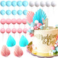 Roaring Good Time Gender Reveal Cake Toppers Boy or Girl Cake Decoration Pink Blue Balls Cake Decoration Baby Shower Cake Decora