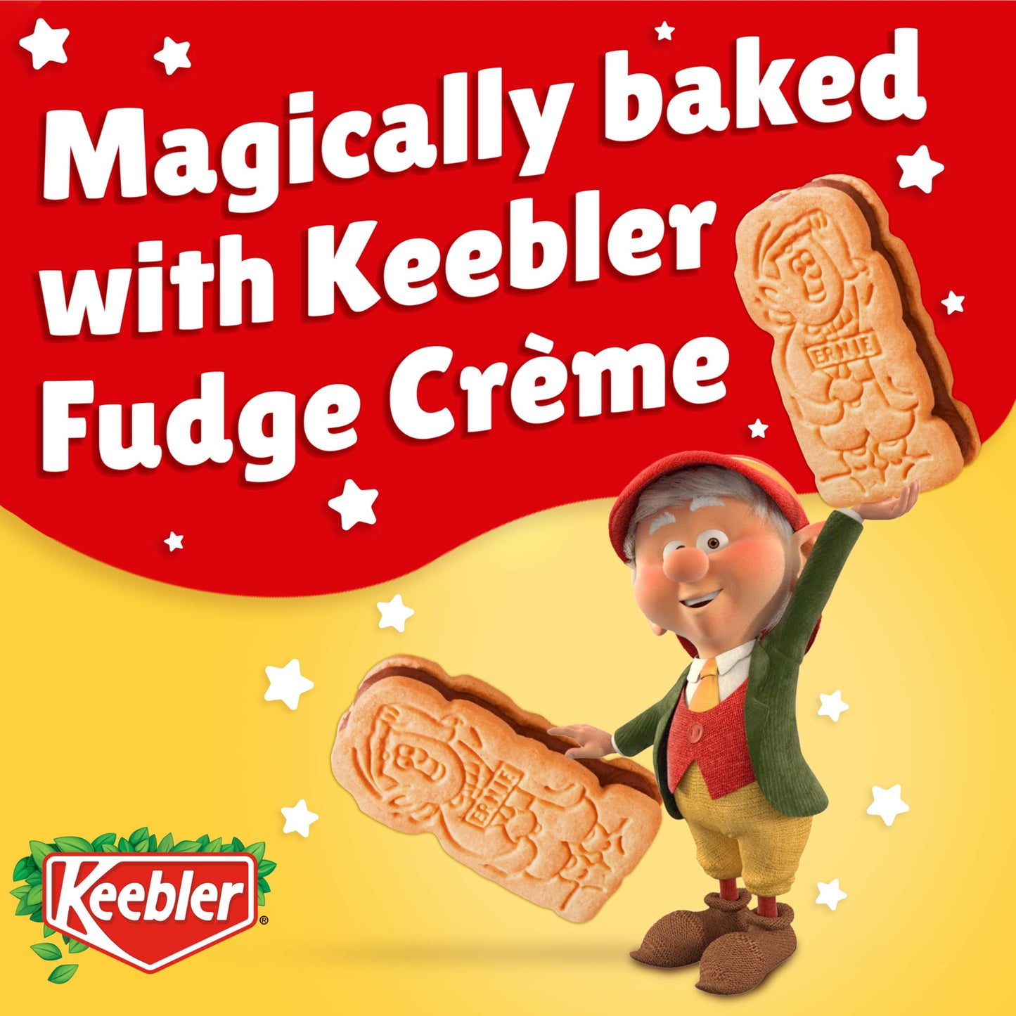 Keebler E.L. Fudge Elfwich Cookies, Sandwich Cookies Stuffed with Crme Filling, 13.4 oz (Pack of 2)