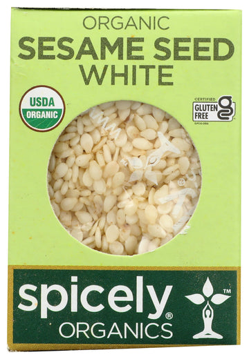 SPICELY Organic White Sesame Seeds, 0.45 OZ