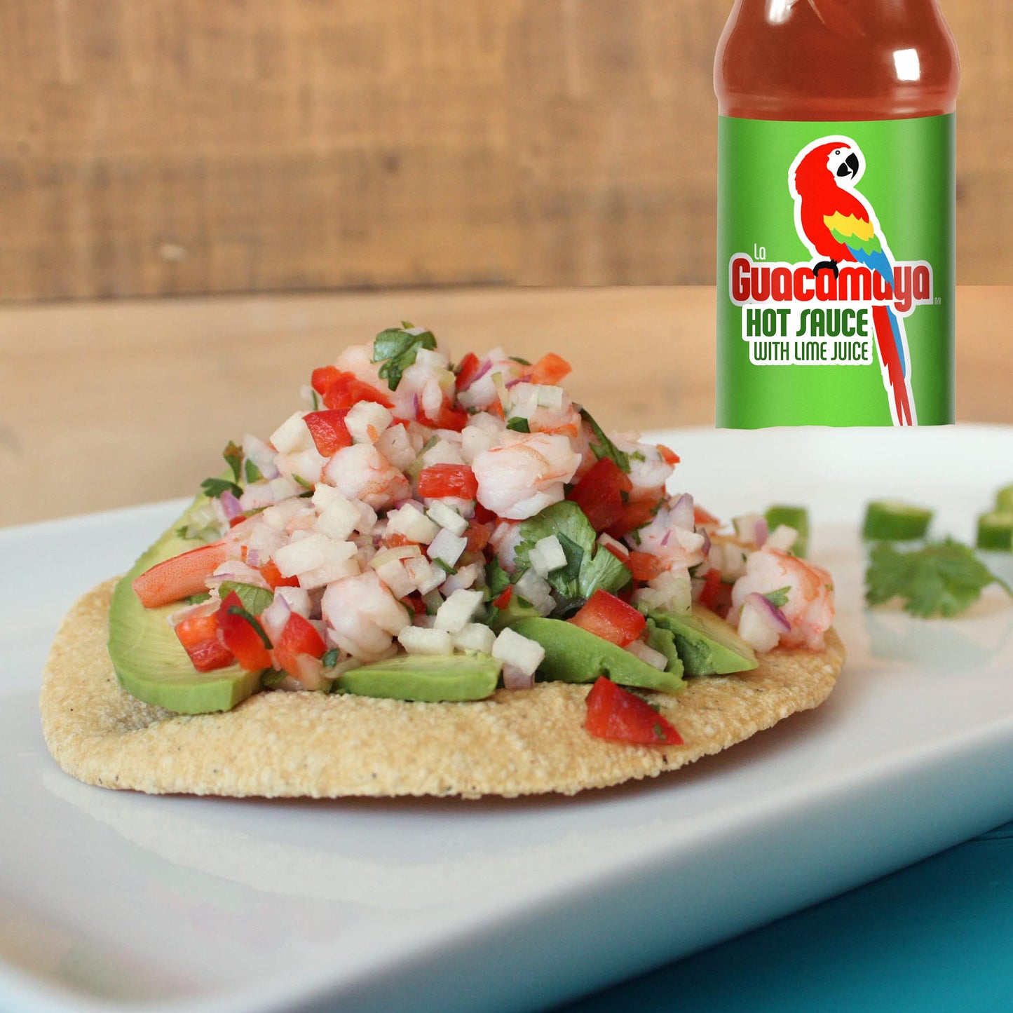 La Guacamaya Authentic Hot Sauce With Lime Juice (33.81 Fl.Oz.) - Mexican Hot Sauce - Salsa Hot - Spicy Sauce Mexican Food - Pic