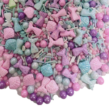 Sentovac Multicolor Mermaid Sprinkle Edible Decorating Ocean Sprinkles For Cake Cupcake Topper Cookie Baking Decorations Starfis