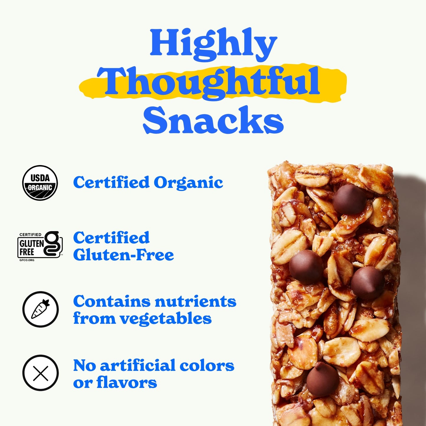 MadeGood Chocolate Chip Granola Bars, 12 Healthy Snack Bars, 0.85 oz Each