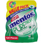 Mentos Pure Fresh Sugar-Free Chewing Gum With Xylitol, Spearmint, 120 Piece Resealable Bag (Bulk Pack Of 4)