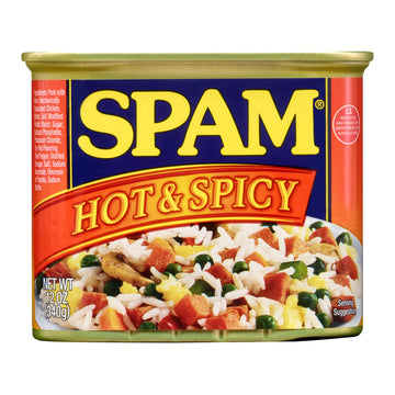 SPAM Hot & Spicy Canned Meat, 12 Ounce Can, Pack of 6, Model 41716