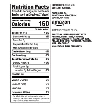 large online retailer Brand - Happy Belly Whole Raw Almonds  48 ounce (Pack of 1)