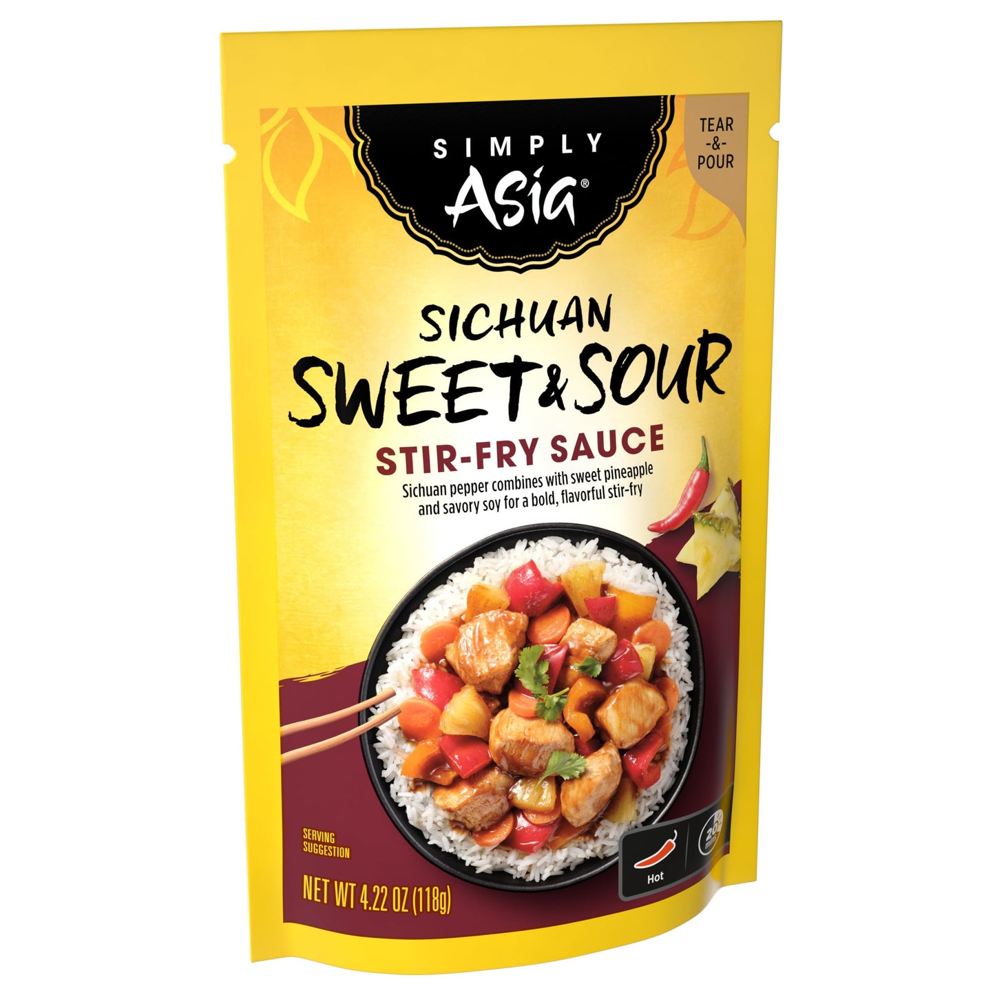 Simply Asia Sichuan Sweet & Sour Stir-Fry Sauce, 4.22 Oz (Pack Of 6)
