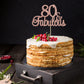 Gyufise 1Pcs 80 & Fabulous Cake Toppers Rose Gold 80 Birthday Anniversary Cake Toppers For 80 Birthday Anniversary Party Decorat
