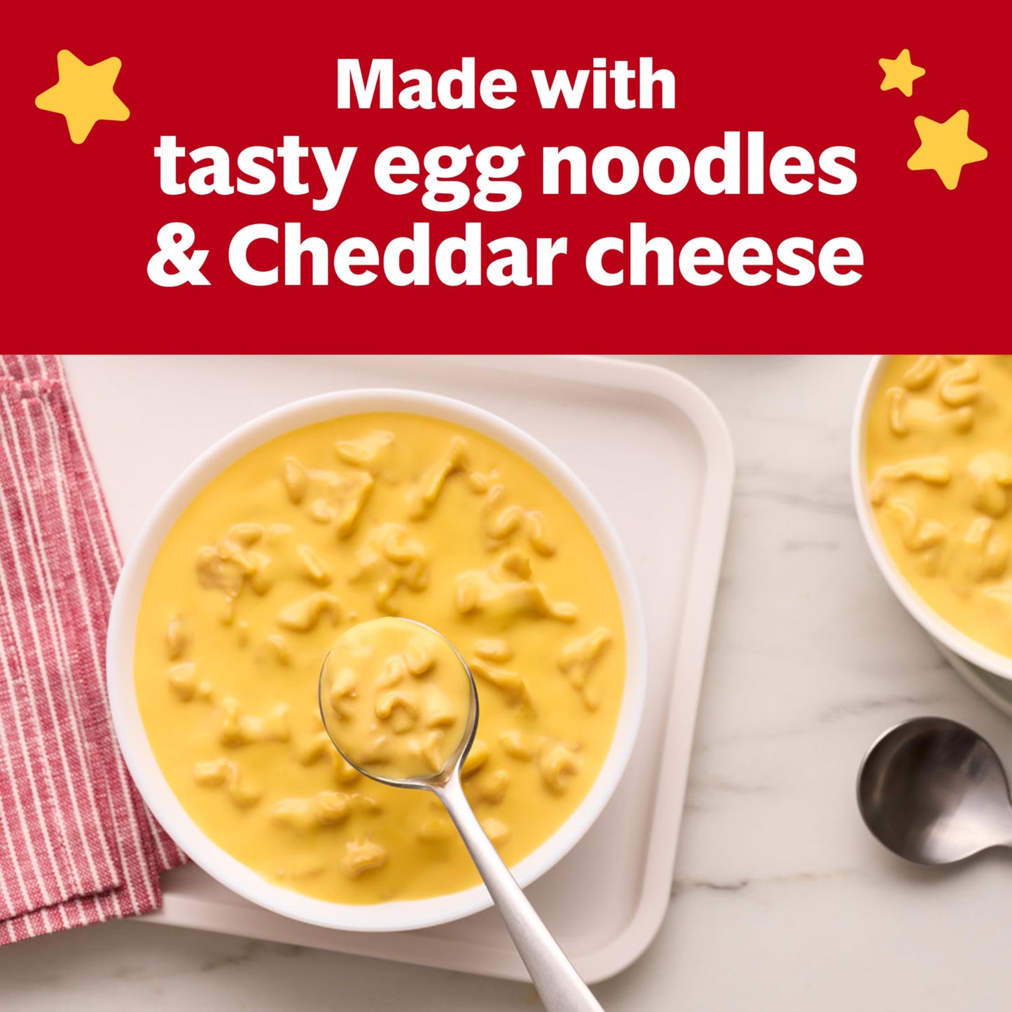 Campbells Condensed Kids Cheddar Cheesy Noodle Soup, 10.5 oz Can (12 Pack)