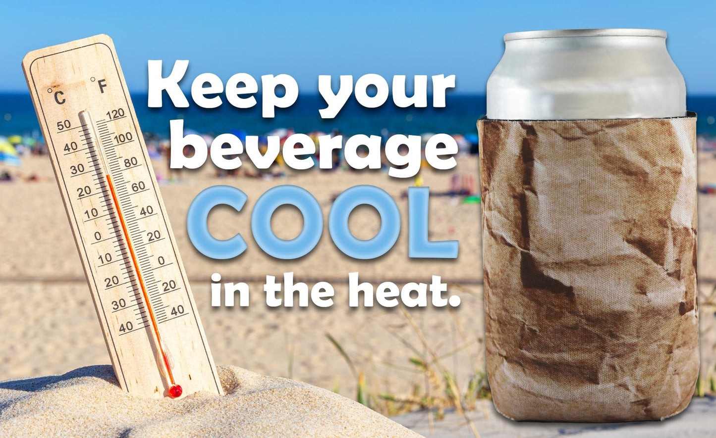 Brown Paper Bag Can Insulated Can Drink Cooler (Size - 12 oz.)