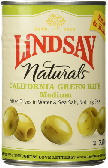Lindsay Olives Green Ripe Medium Pitted, 6-Ounce (Pack of 6)