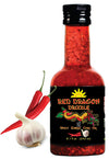 Red Dragon Drizzle - Spicy Garlic Chili Oil - Condiment & Ingredient, High-Oleic Sunflower Oil With Hot Chili Flakes, Vegan, Glu