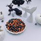 Edible Orange & Black Sugar Pearls Sprinkles Candy Mix Size Pearls Cake Decorations Cupcake Toppers Decorating Perfect for Weddi